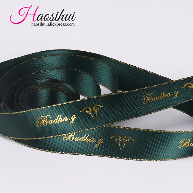 ribbon with name printed on it