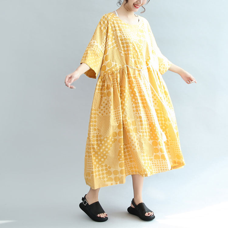 plus size yellow sun dress