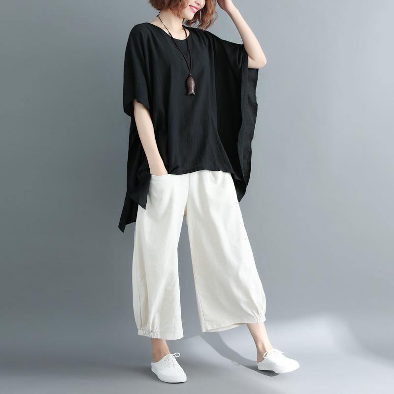 black linen blouse plus size