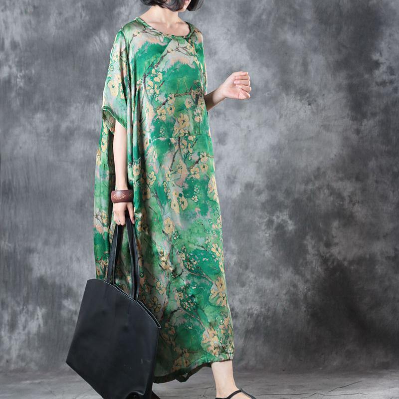 green silk dress long sleeve