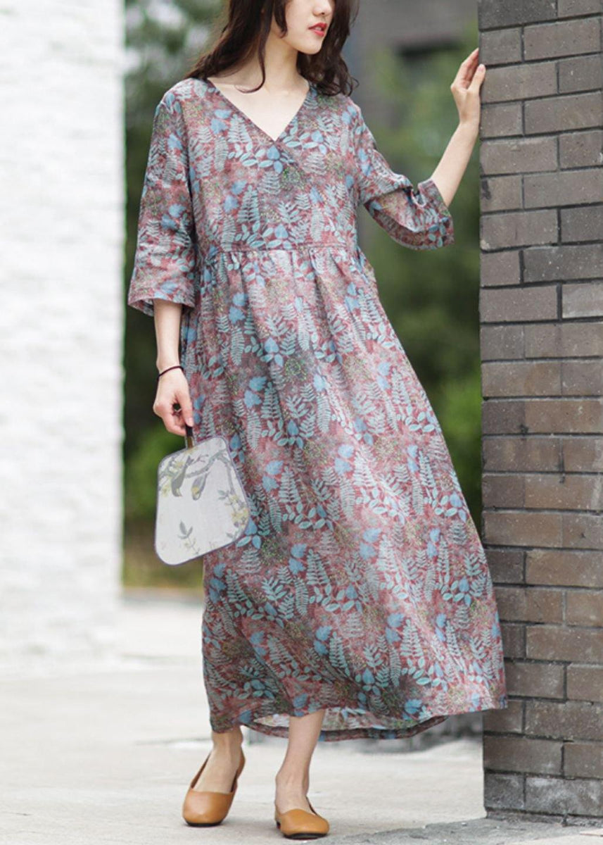 bohemian motif dress