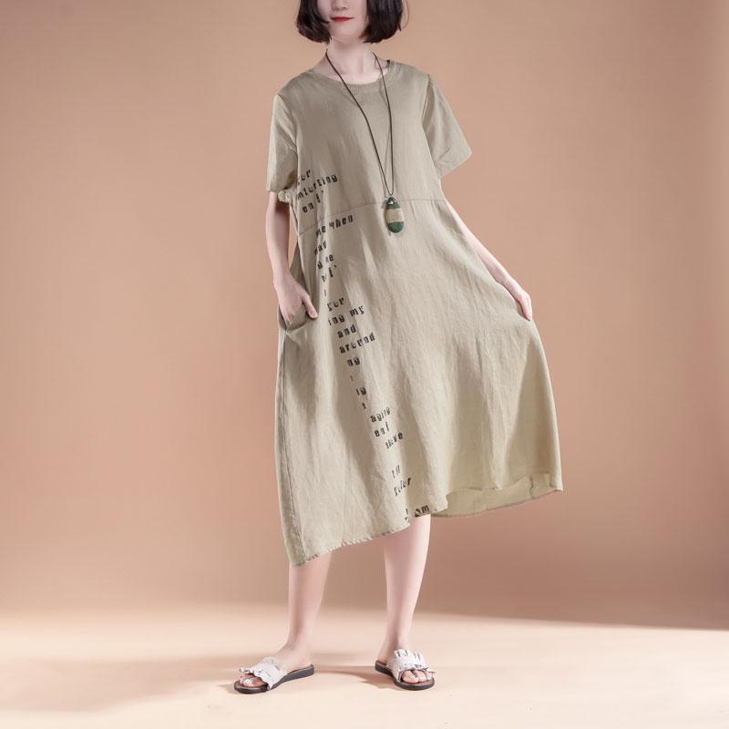 short sleeve cotton maxi dress