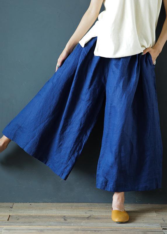 navy blue cut off trousers