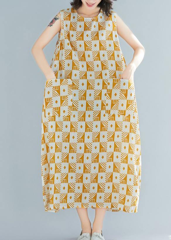 yellow cotton summer dress