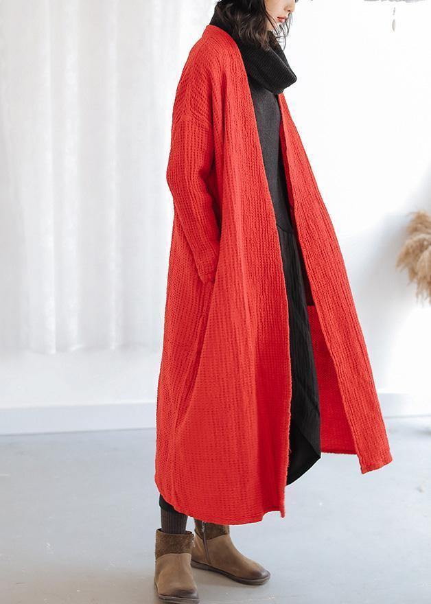 women's red trench coat with hood