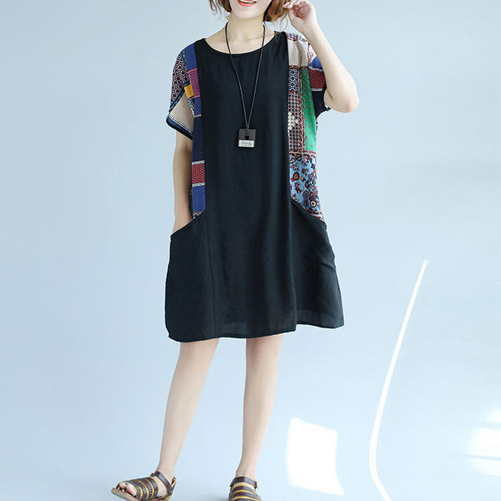 cotton shift dress with pockets