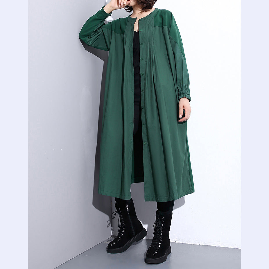 plus size green coat