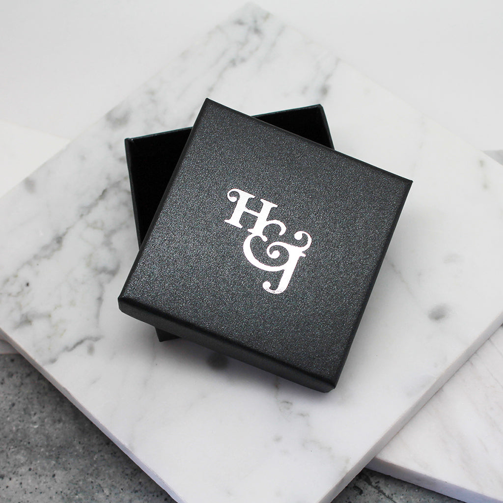 Personalised Triangle Sterling Silver Necklace by Hilary & June on OOSTOR.com