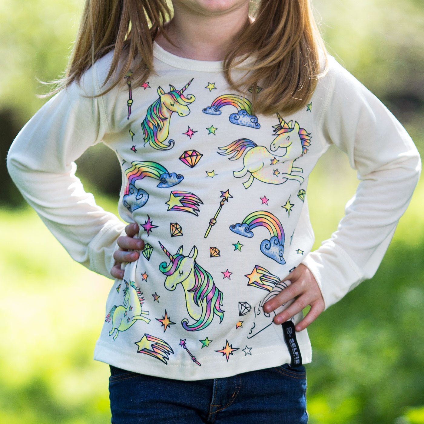 Personalised Unicorn Colour In Top With Fabric Pens