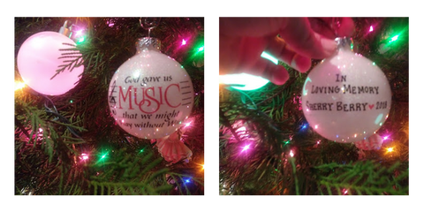 Personalized Memorial Music Christmas Ornament