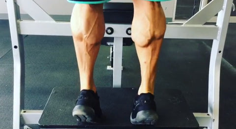 Jay Cellier performing standing calf raises