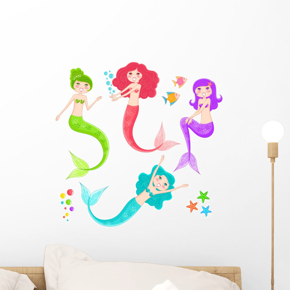 Blue Mermaid Wall Sticker WS-41259