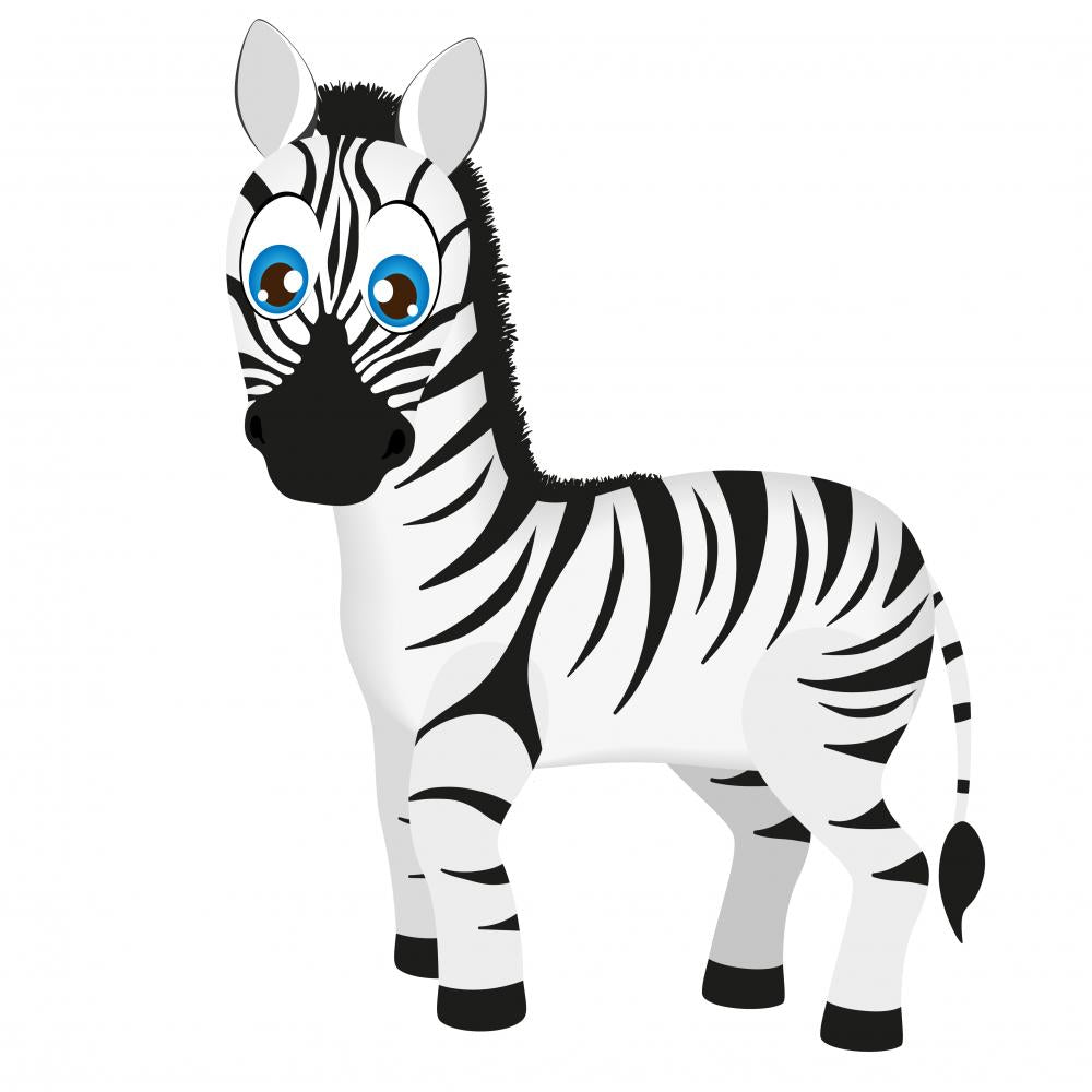 Cute Baby Zebra Cartoon – Wallmonkeys