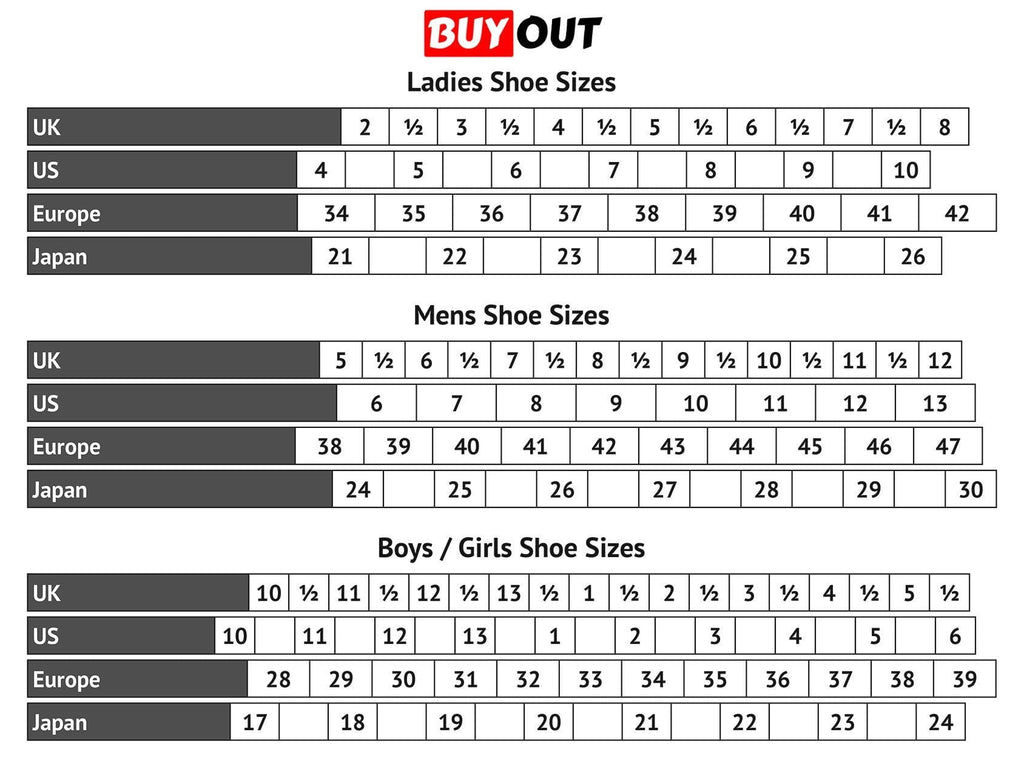 U S Polo Assn Shoes Size Chart