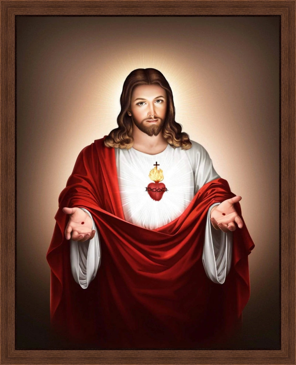 Sacred Heart Portrait - Premium Photographic Print with Brown Box ...