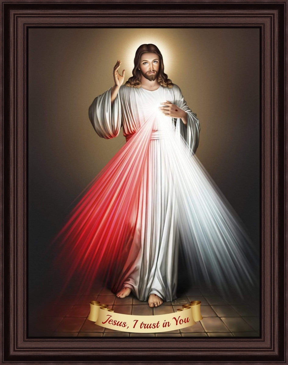 Premium LED Backlit Divine Mercy Frames | Illuminating God's Mercy ...