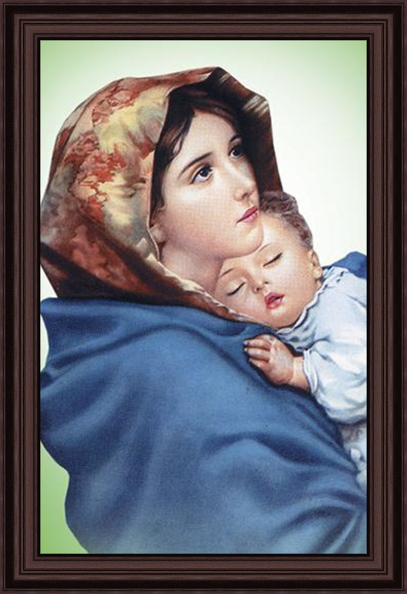 Mother Mary Portrait - Premium Photographic Print with 2-Inch ...