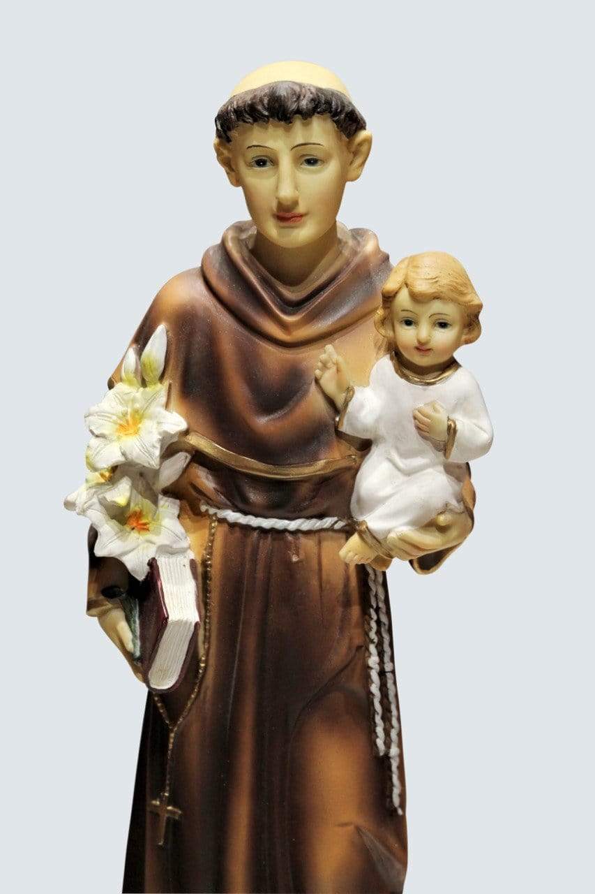 St. Anthony 20 Inch Polymarble Statue - Handcrafted Religious ...