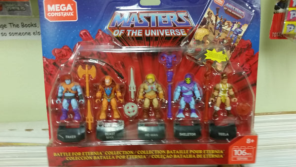 MEGA CONSTRUX HE-MAN MASTERS OF THE UNIVERSE BATTLE FOR ETERNIA COLLECTION NEW!! 