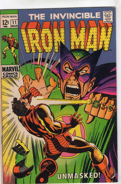 Iron Man #11 Unmasked By The Mandarin! Silver Age FVF – East Bay Comics