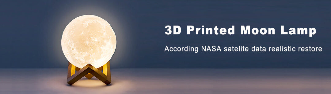 3D printing moon lamp gifts banner