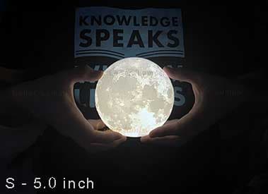 S - 5.0 inch moon lamp size