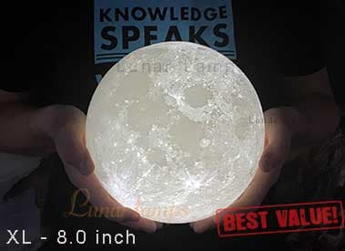 XL -8.0 inch moon lamp size