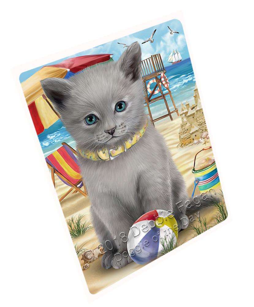 Russian blue Cat Animal Glass Chopping Board 261
