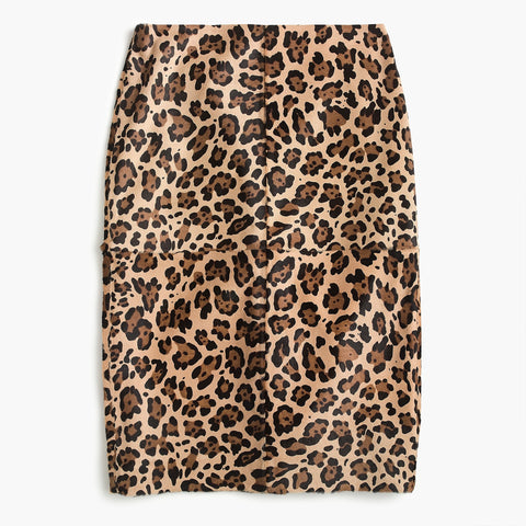 jcrew leopard print skirt 