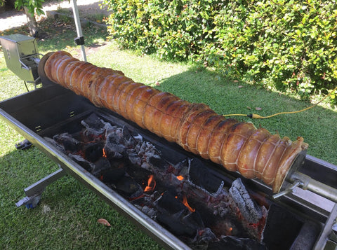 20 kg porchetta on the spit