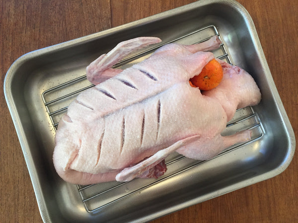 Tathra duck with Calomondins