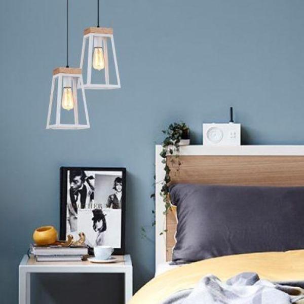 white bedroom pendant light