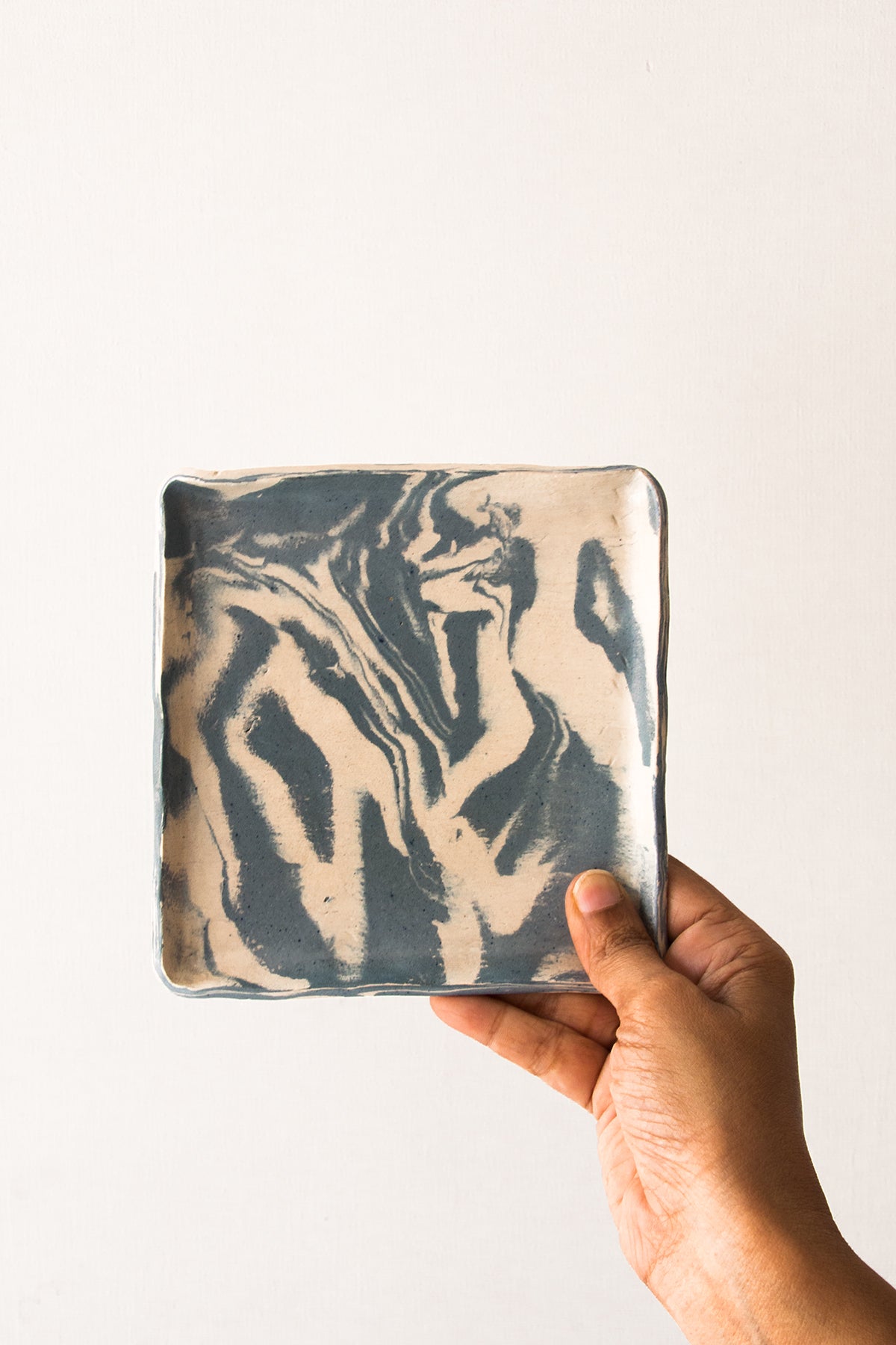 Chai Time Blue Square Plate