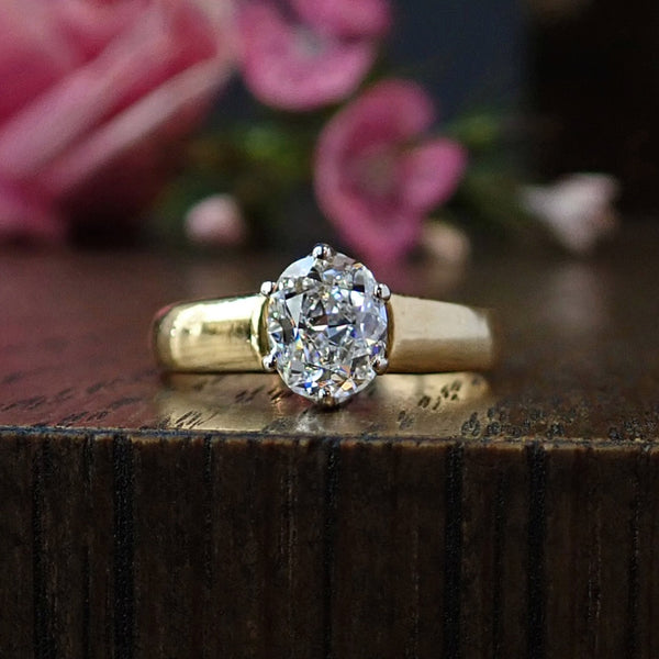 Vintage Diamond Solitaire Engagement Ring from Doyle & Doyle Oval 1.09ct. 107244R