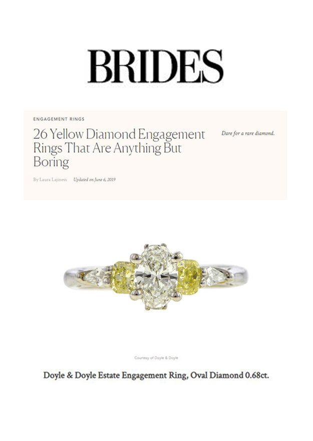 Brides June 2019 Yellow Engagement Ring Doyle & Doyle