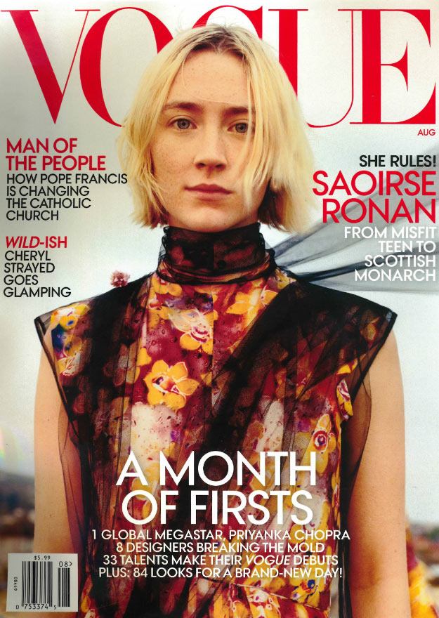 vogue august 2018 saoirse ronan