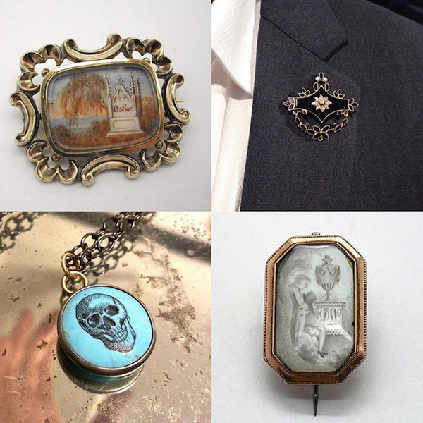 Mourning Jewelry and Memento Mori from Doyle & Doyle, Sarah Nehama, and Hannah Blount