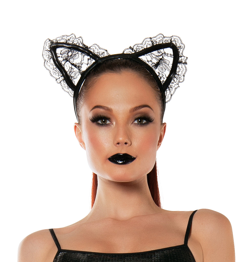 Starline Women's Lace Kitty Cat Ears Headband Accessory.