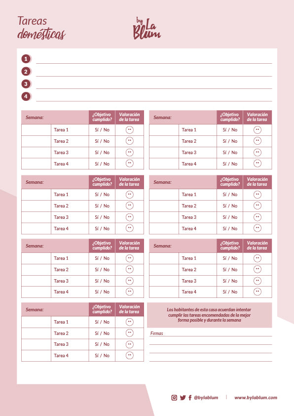 Control De Tareas Domesticas By La Blum