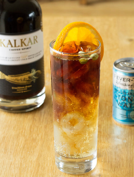 Kalkar coffee spirit from the Cornish Distiliing Company with fevertree tonic