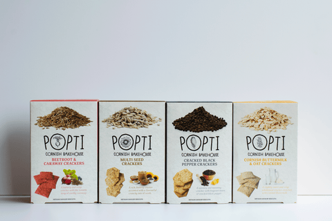 Collection of popti crackers for cheese