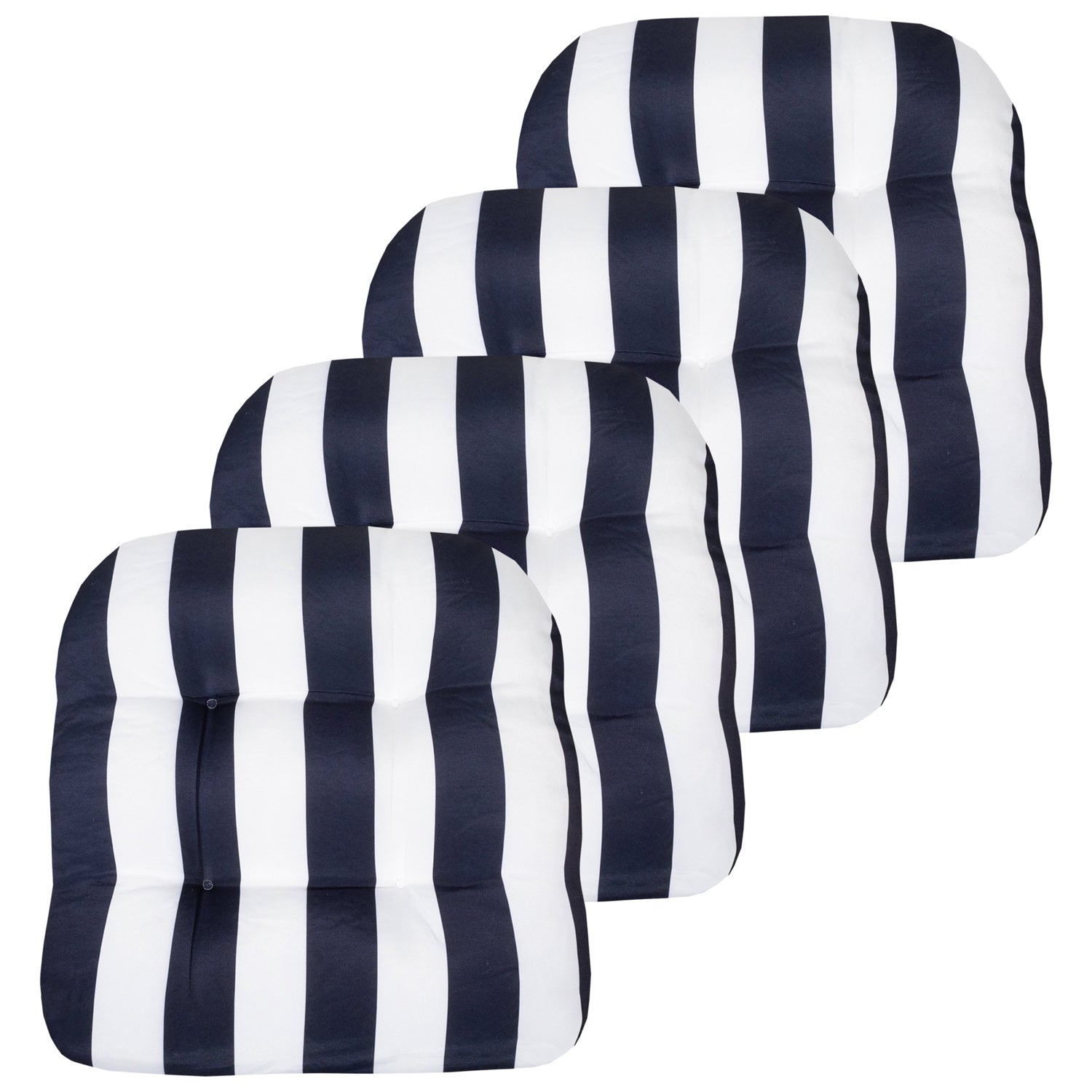 navy and white striped outdoor chair cushions