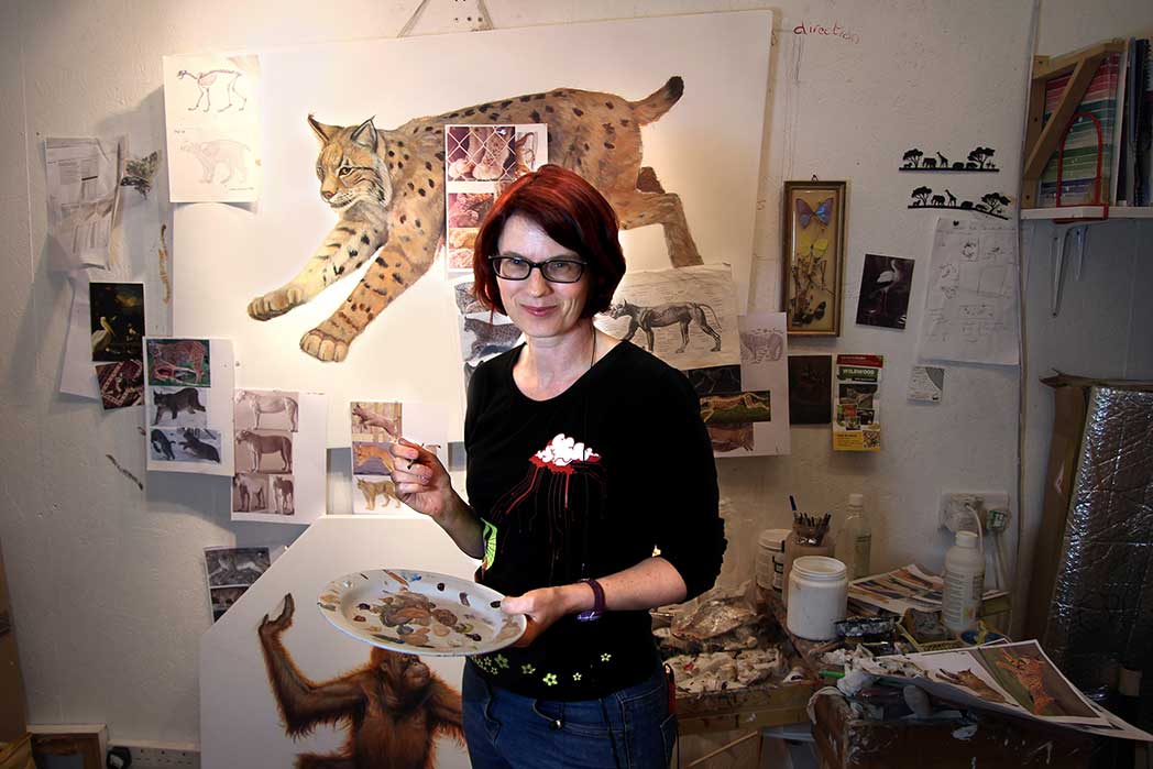 Hazel Mountford in her studio