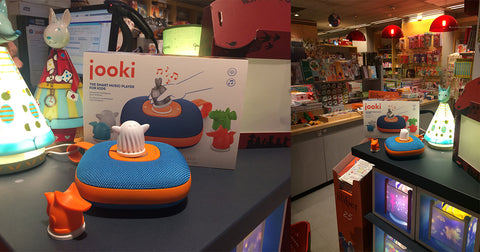Jooki music player available in Librairie Filigranes, Brussels