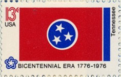 usps stamp of tennesse flag upside down
