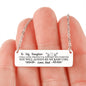 To My Daughter Love Dad - Horizontal Bar Necklace - Awesomesons
