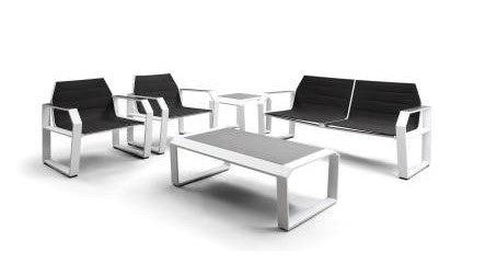 Nomad 5 Piece Outdoor Lounge Setting in White