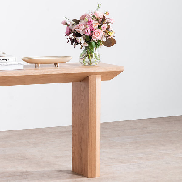 Carly 1.4m Oak Console Table - Natural | Interior Secrets