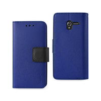 Reiko Mobile & Tablet Accessories Alcatel TRU 3-In-1 Wallet Case In Navy By Reiko