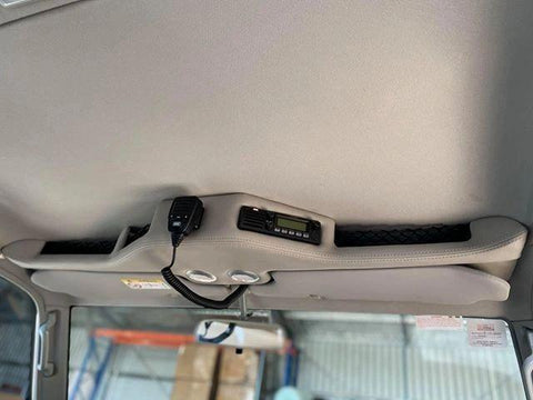 Toyota Landcruiser (2002-2009) 78 Series Troop Carrier Buldge Shape Centre Roof Console Full Storage (DIN Sized UHF Slot) - Cruiser Consoles